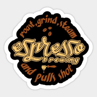 Espresso Brewing Sticker